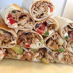 A picture of Shredded Chicken Burritos.
