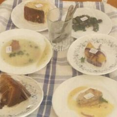 A three course meal A picture of A three course meal.