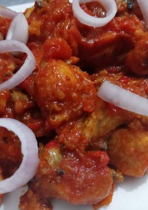 A picture of Butt Chicken Karahi.