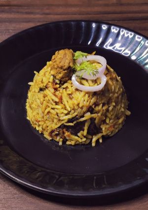 A picture of Soya Chunks Pulao.