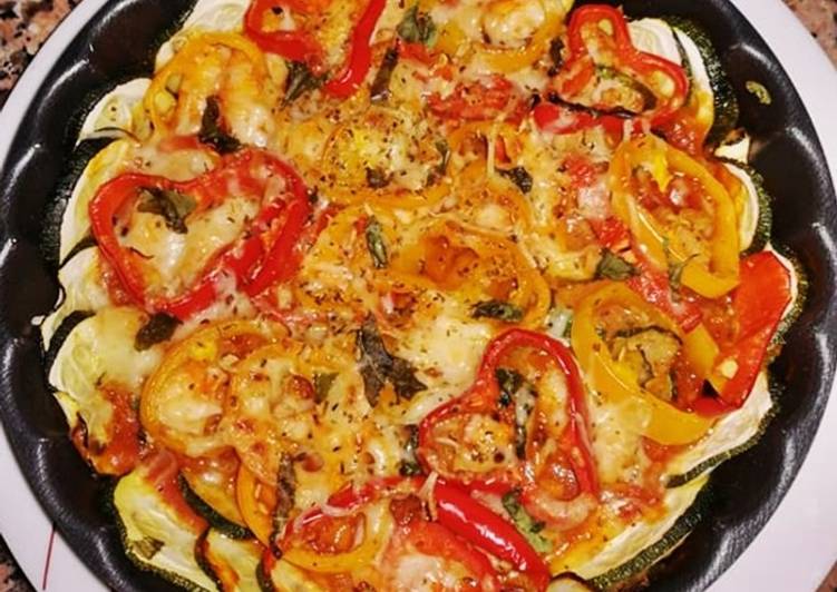 Tarte de curgete com camarão