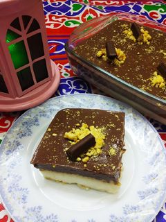 صورة لوصفة حلى طبقات المهلبيه والبسكويت 🥧