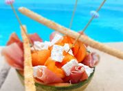 Une photo de melon en apéritif