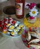 Pinchos de fiambre y empanadas copetín 🍡🥟🥂