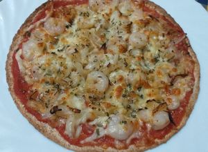 Foto principal de Pizza fit con tortilla integral mejicana en freidora de aire