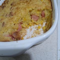 A picture of Corn Dog Casserole.