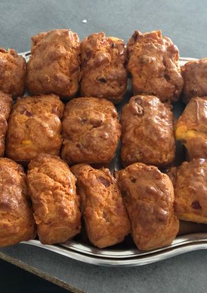 Une photo de Mini cakes cheddar et bacon
