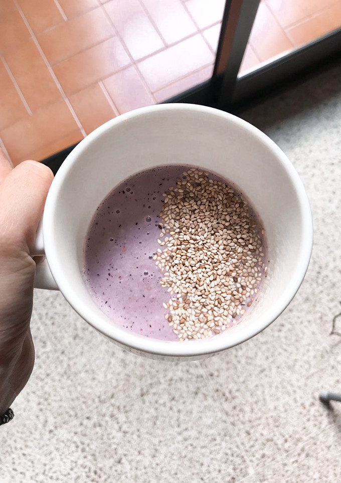 Una foto de Batido lila
