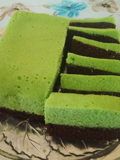 Foto resep Bolu kukus pandan coklat