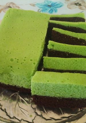 Foto resep Bolu kukus pandan coklat