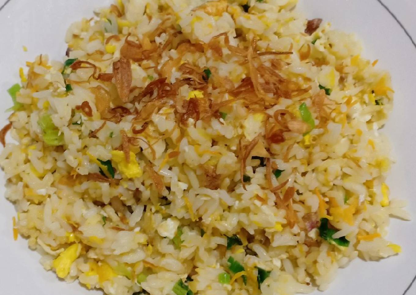 Nasi goreng wortel.telur bebek
