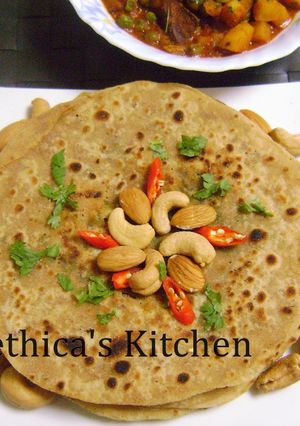 A picture of Ramadan Special - Dry Fruits paratha.