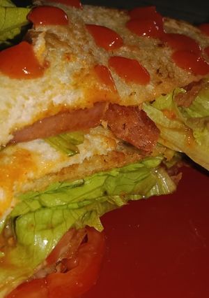 Foto resep 81. Roti, daging, sayur