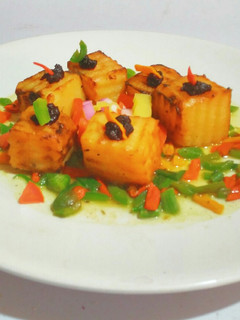 A picture of Potato Fondant with Gravy.