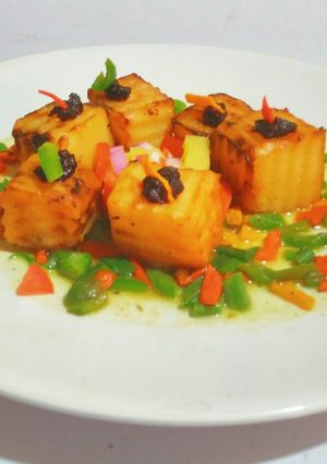 A picture of Potato Fondant with Gravy.