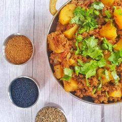 3 Spices aloo keema (Potato Mince curry) A picture of 3 Spices aloo keema (Potato Mince curry).