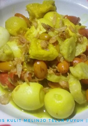 Foto resep Tumis kulit melinjo telur puyuh