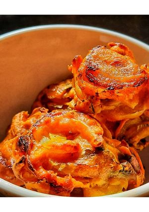 A picture of Onion bhajji |appe pan |quick recipe.
