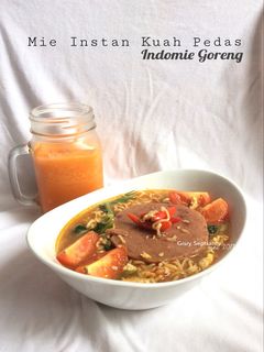 Foto resep Mie Tek Tek / Mie Kuah Pedas (Indomie Goreng Instan)