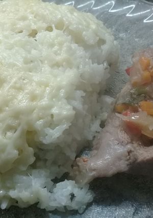 Una foto de Arroz gratinado