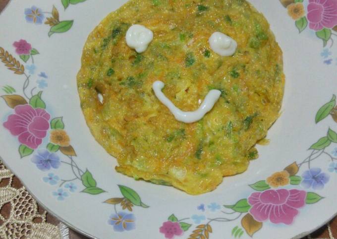 Omelet/telur dadar isi wortel