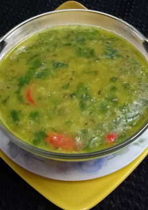 A picture of Moong palak dal.