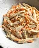 Gobō & Carrot Salad with Creamy Sesame Dressing