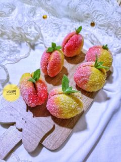 صورة لوصفة حلوة المشماشة 🥭 جزائرية الاصل 🇩🇿بلمسة عصرية و بطريقة سهلة ❤😋