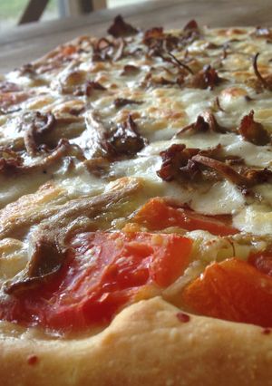 A picture of Simple thick crust pizza dough.