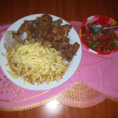 A picture of Homemade French fries #mykidsfavouratedishconteste#.