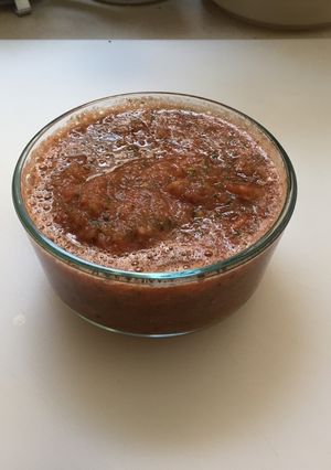 Una foto de Salsa roja ahumada
