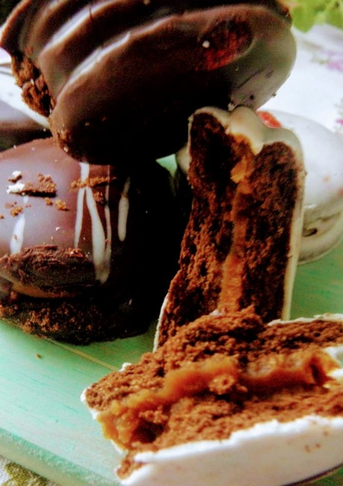 Una foto de Alfajores de chocolate y dulce de leche