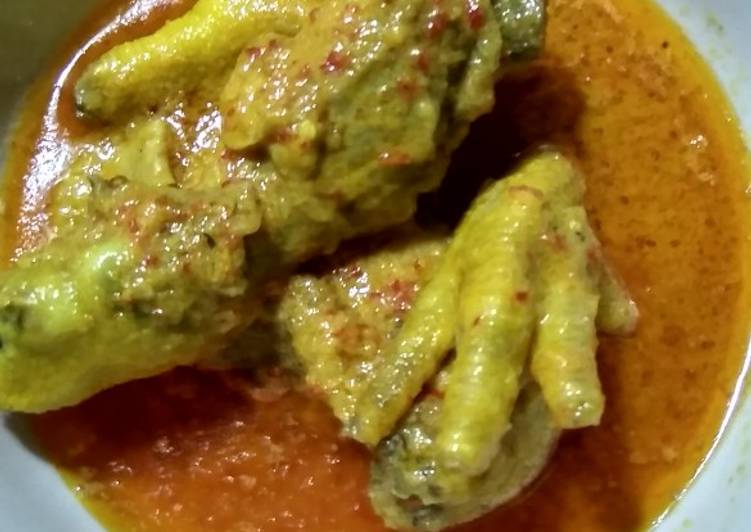 Resep Gulai ayam+ceker pedas yang Enak