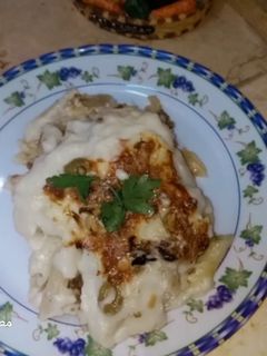 صورة لوصفة احلى صينيه معكرونه بشاميل