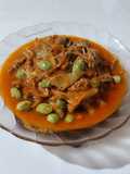 Sayur jantung pisang petai pedas