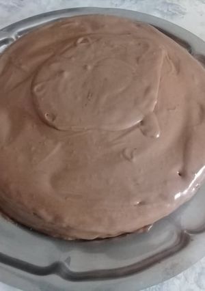 Una foto de Torta con cubierta de chocolate