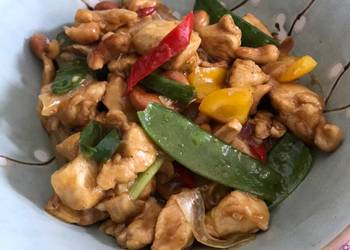 Resep Terbaru Ayam Kacang Mede - Stir Fry Cashew Chicken 🇹🇭 🇨🇳 Ala Rumahan