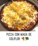 Pizza con masa de coliflor