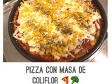 Pizza con masa de coliflor