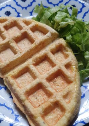 Una foto de Waffles keto de queso