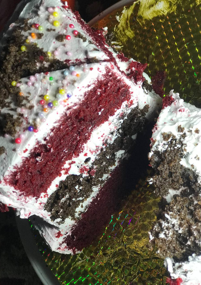 Chocolate da red velvet cake ainihin hoton girkin