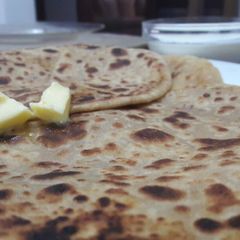 Potato stuffed chapati A picture of Potato stuffed chapati.