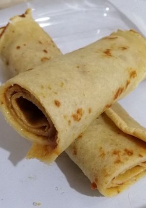 Una foto de Panqueques con manjar