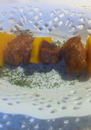 Foto di #ilboccatV spiedini di salsiccia e polenta,
