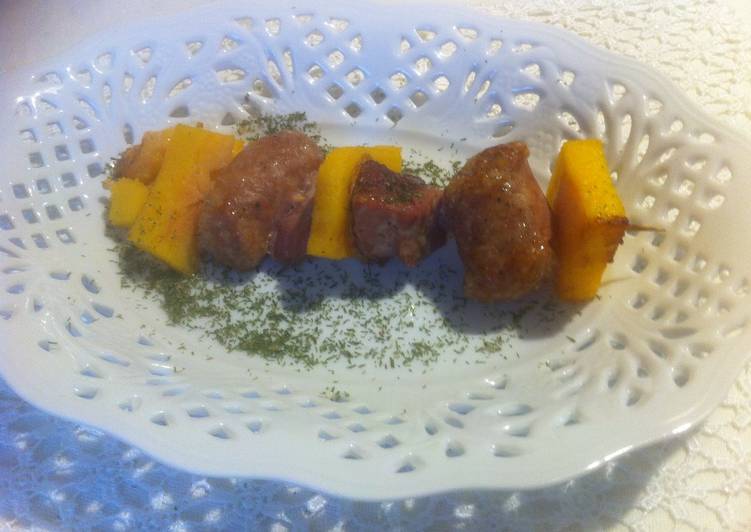 #ilboccatV spiedini di salsiccia e polenta,