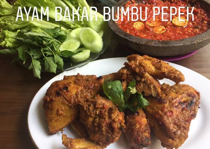 Ayam kampung bakar bumbu pepek