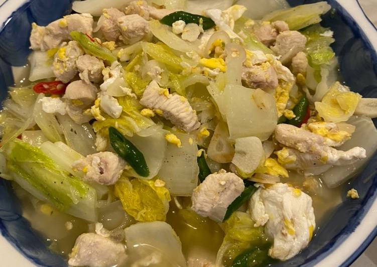 Resep Tumis Sawi Putih Ayam Lezat