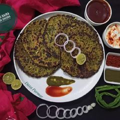 Methi Bajra Flour Dhebra (Gujarati Style) A picture of Methi Bajra Flour Dhebra (Gujarati Style).