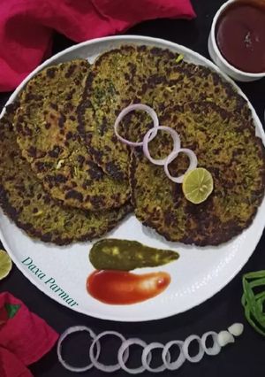 A picture of Methi Bajra Flour Dhebra (Gujarati Style).