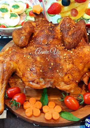 Hình của món Gà nướng phủ muối ớt.
